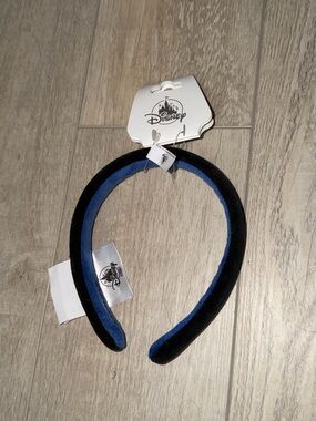 Disney Black Velvet Headband with Blue Lining